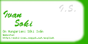 ivan soki business card